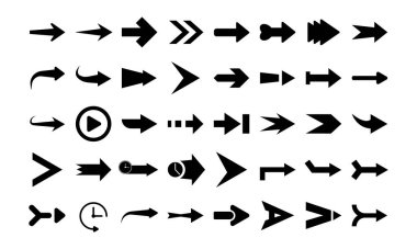arrow key set vector, left arrow, right arrow, navigaiton, next button vector illustration clipart