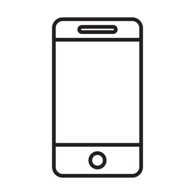 smartphone line icon black, mobile phone icon outline vector, touch screen phone line, Trendy Smartphone Icon vector eps 10
