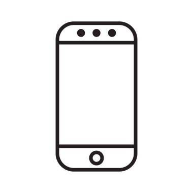 smartphone line icon black, mobile phone icon outline vector, touch screen phone line, Trendy Smartphone Icon vector eps 10