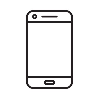 smartphone line icon black, mobile phone icon outline vector, touch screen phone line, Trendy Smartphone Icon vector eps 10