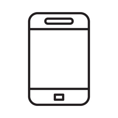 smartphone line icon black, mobile phone icon outline vector, touch screen phone line, Trendy Smartphone Icon vector eps 10