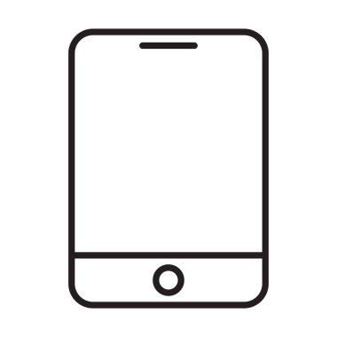smartphone line icon black, mobile phone icon outline vector, touch screen phone line, Trendy Smartphone Icon vector eps 10