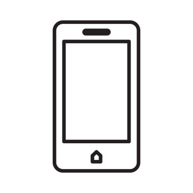 smartphone line icon black, mobile phone icon outline vector, touch screen phone line, Trendy Smartphone Icon vector eps 10