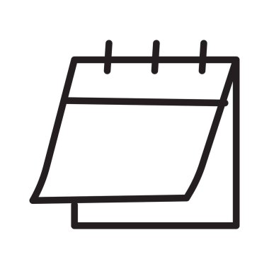 Calendar Outline Icon, Linear Calendar, Black and White Transparent