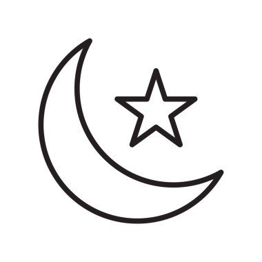 Islamic Icons Line Art Vector, Ramadan Kareem Elements, Eid Mubarak Design Elements, Muslim Prayer, Mosque