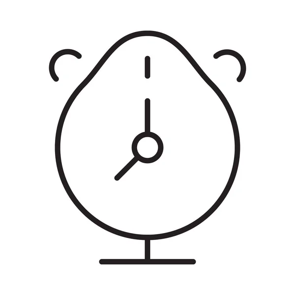 Table Clock Icon Table Clock Vector Simple Line Clock Wall — Image vectorielle