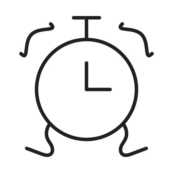 Table Clock Icon Table Clock Vector Simple Line Clock Wall — Stock Vector
