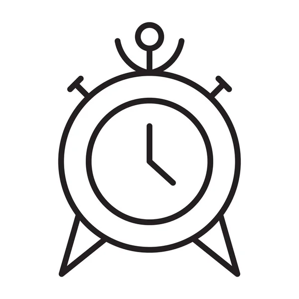 Table Clock Icon Table Clock Vector Simple Line Clock Wall — Wektor stockowy