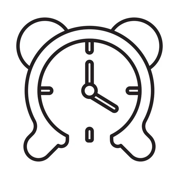 Ícone Relógio Mesa Vetor Relógio Mesa Relógio Linha Simples Relógio —  Vetores de Stock