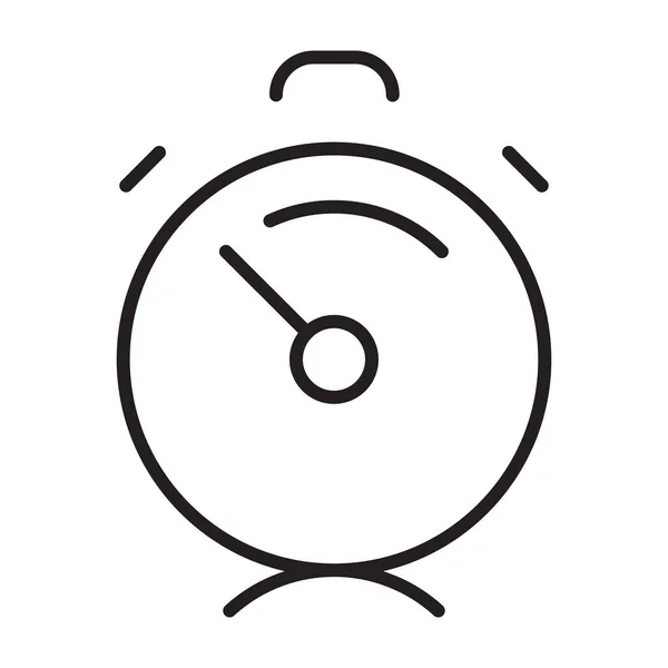 Table Clock Icon Table Clock Vector Simple Line Clock Wall — Stock Vector