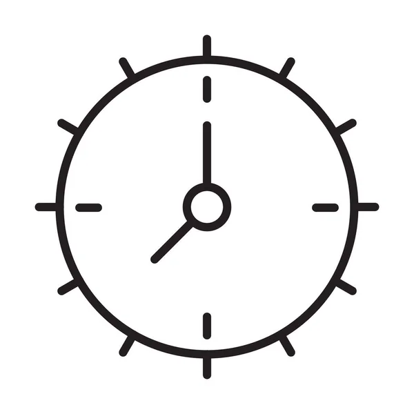 Table Clock Icon Table Clock Vector Simple Line Clock Wall — Vector de stock