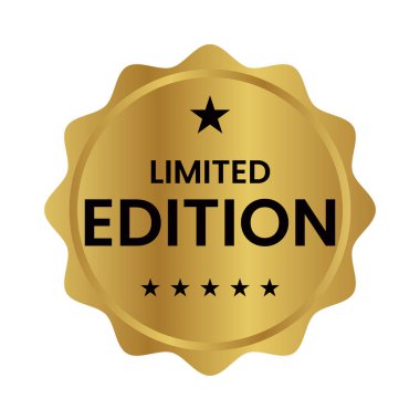 limited edition label, seal, sticker, stamp, tag vector icon for shopping discount promotion