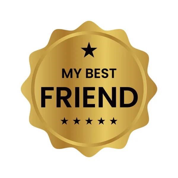 Best Friend Badge Seal Label Tag Stamp Vector Illustration — Wektor stockowy