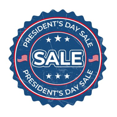 Başkanlar Günü Satış Rozeti, Etiket, ABD Bayrağı Damgası