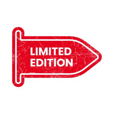Sınırlı Baskı Rozeti, Damga, Rubber, Ödül Rozeti, Mühür, Etiket, Etiket, Grunge Efekti, Kalıplı Sınırlı Versiyon Vektör İllüstrasyonu