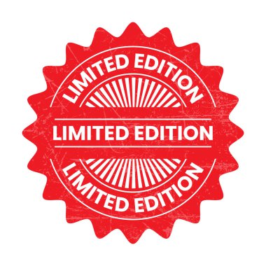 Sınırlı Baskı Rozeti, Damga, Rubber, Ödül Rozeti, Mühür, Etiket, Etiket, Grunge Efekti, Kalıplı Sınırlı Versiyon Vektör İllüstrasyonu