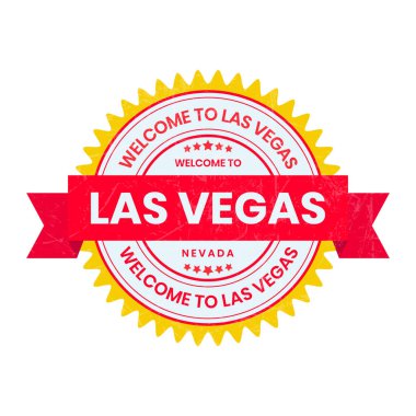 Las Vegas 'a hoş geldiniz, ABD İşareti, Rozet, Damga, Etiket, Etiket, Mühür, Amblem, Sembol Vektör İlülasyonu Grunge Efekti veya Dokuması ile Birleşik Devletler' de Popüler Şehir Ziyareti