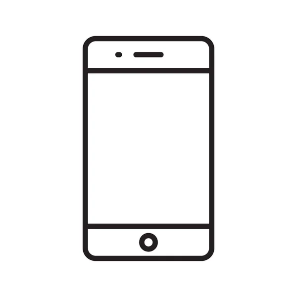 Черный Вектор Смартфона Икона Мобильного Телефона Иконка Мобильного Телефона — стоковый вектор