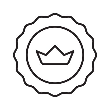 Premium Rozet Simgesi, Madalya Simgesi Vektörü, Kazanan Rozet, En İyi Kalite, Bir Numara, Monarşi, Spor ve Rekabet Rozeti, VIP Sembol Retro ve Vintage Tasarım