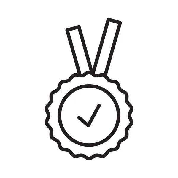 Icono Insignia Premium Vector Icono Medalla Insignia Del Ganador Mejor — Vector de stock