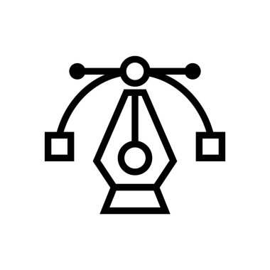 Grafik tasarımcı, logo tasarımcısı, Eğri denetleyici, Yol siyah ve beyaz renkli araç simgesi oluşturur