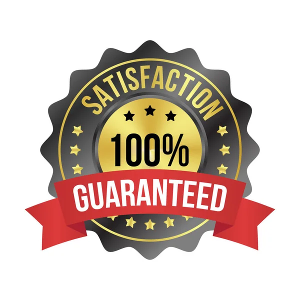 Kundenzufriedenheitssymbole Gummi Kundenzufriedenheitsabzeichen Siegel Stempel Aufkleber Kundenzufriedenheitsvektor 100 Prozent Garantie — Stockvektor