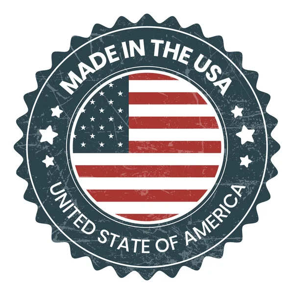 Зроблений Сша Бейдж Зроблений Сша Емблема Американський Прапор Зроблений Сша — стоковий вектор