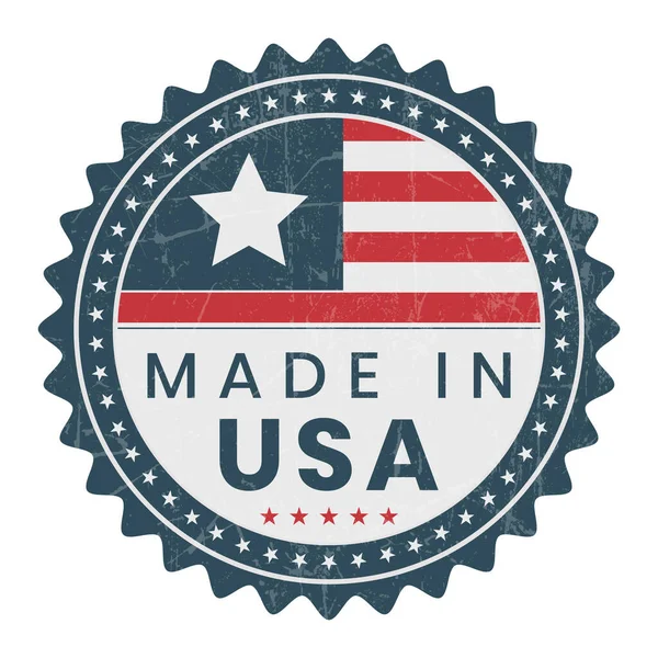 Made Usa Badge Made Usa Emblème Drapeau Américain Made Usa — Image vectorielle