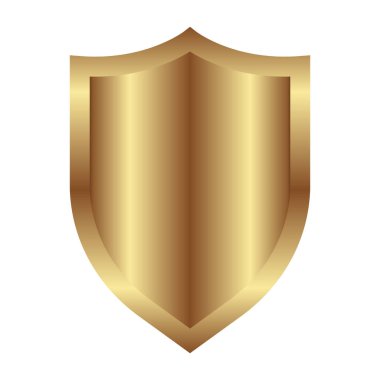 Güvenlik ve Güç Tasarım Elementleri için Altın Kalkan Vektör Tasarımı, Ordu Tişört Tasarımı için Koruyucu Vektörü