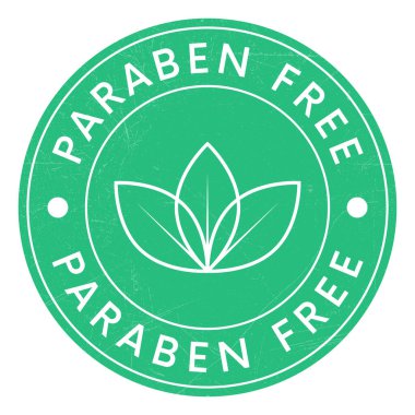Paraben Ücretsiz Rozet, Damga, Sentetik Kimyasallar, Amblem, Logo, Sağlık ve Sağlık Etiketi, Skincare, Kozmetik Ürün, Paketleme Tasarım Elementleri Vektör İllüstrasyonu