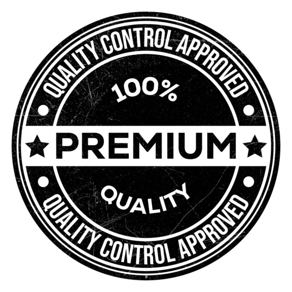 Controle Qualidade Aprovado Carimbo Emblema Ícone Selo Emblema Etiqueta Garantia — Vetor de Stock