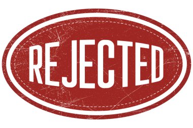 Reddedilmiş Pul, Reddedilmiş Simge, Reddedilmiş Teklif Mührü, Amblem, Rozet, Logo, Vintage ve Retro Rozet, Grunge desenli Yuvarlak Etiket Resimleri