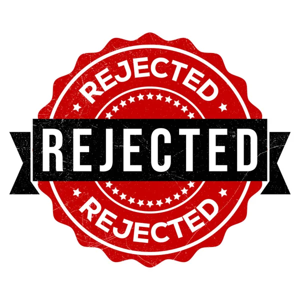 Zamítnutá Známka Zamítnutá Ikona Zamítnutá Pečeť Znak Odznak Logo Ročník — Stockový vektor