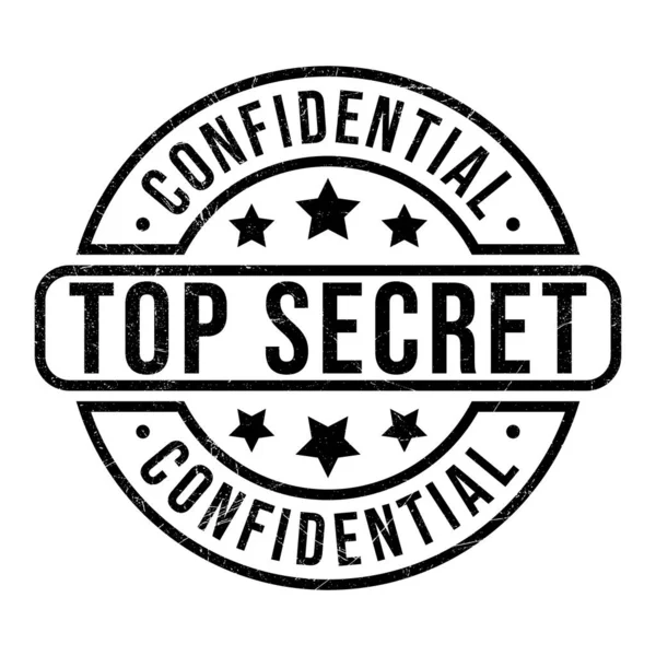 Přísně Tajné Razítko Důvěrný Odznak Přísně Tajný Vektor Důvěrné Razítko — Stockový vektor