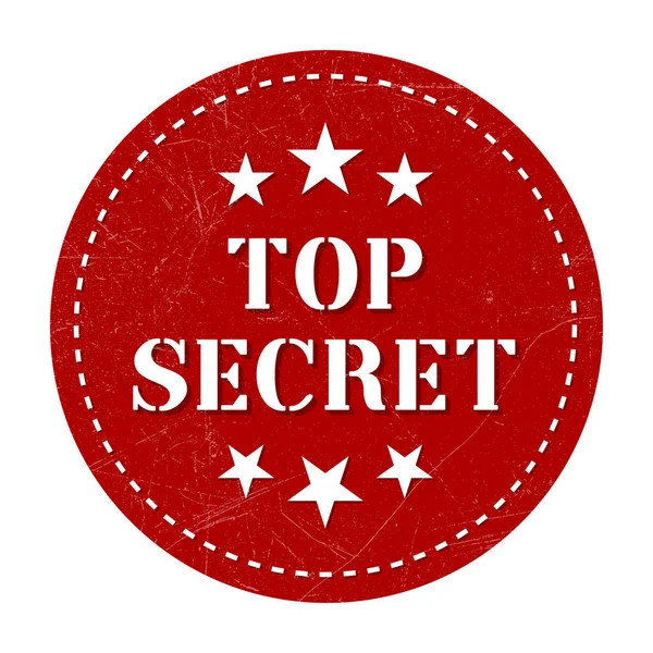 Přísně Tajné Razítko Důvěrný Odznak Přísně Tajný Vektor Důvěrné Razítko — Stockový vektor