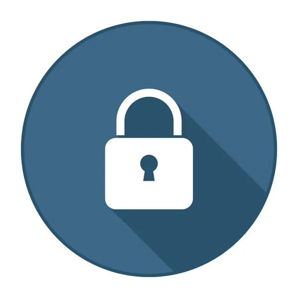 Zamknout Ikonu Plochý Vektor Visací Zámek Ikona Bezpečnostní Symbol Ochrana — Stockový vektor