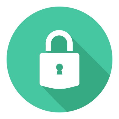 Simge Düz Vektörünü Kilitle, Asma Kilit Simgesi, Güvenlik Sembolü, Koruma Vektörü, Parola Vektörü, Güvenlik, Kilidi Aç, Tasarım Elementleri İllüstrasyonu