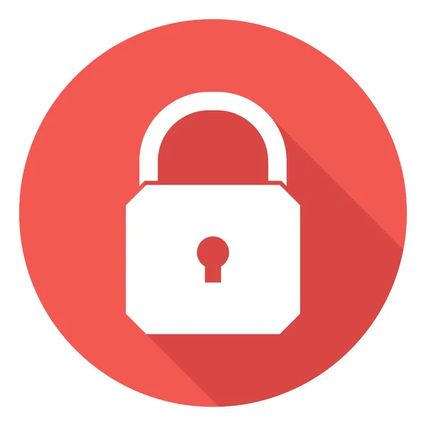 Zamknout Ikonu Plochý Vektor Visací Zámek Ikona Bezpečnostní Symbol Ochrana — Stockový vektor