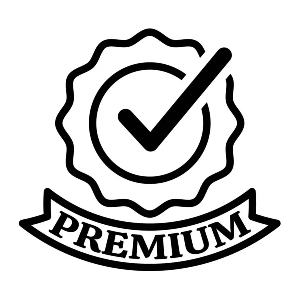 Premium Badge Icona Medaglia Icona Vettoriale Vincitore Badge Certificazione Icona — Vettoriale Stock