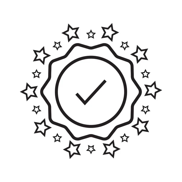 Premium Badge Icon Medal Icon Vector Winner Badge Certification Icon — Stock Vector