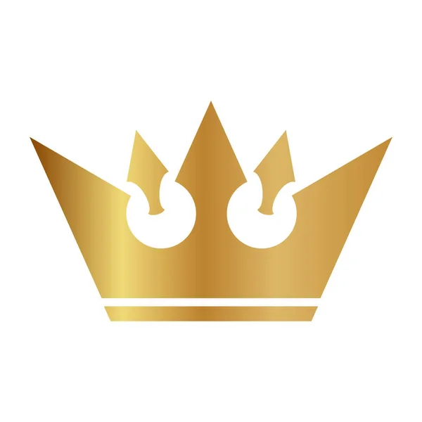Oro Regina Corona Icona Principi Reali Corona Simbolo Elementi Design — Vettoriale Stock