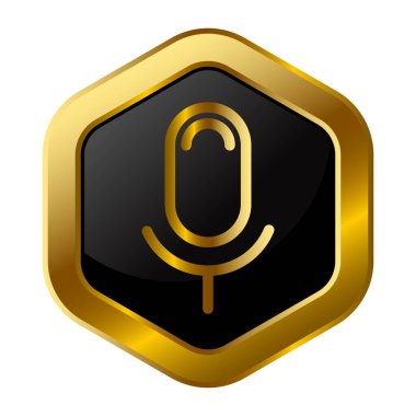 Mikrofon Simgesi Vektörü, Hava Düğmesindeki Ses, Podcast Simgesi, Yayın, 3D Gerçekçi Parlak ve Parlak Mikrofon Vektör Simgesi UI UX Sunumu, Ses Sohbeti Sembolü, Dilsiz Simgesi