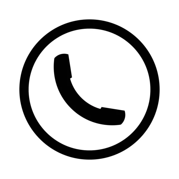 Значок Телефонного Звонка Значок Старого Телефона Телефон Технологическое Устройство Контактная — стоковый вектор