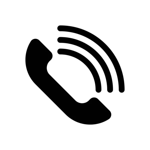 电话呼叫图标 旧电话图标 呼叫电话 技术设备 联系信息 通信符号 白色背景上孤立的趋势黑色符号 — 图库矢量图片
