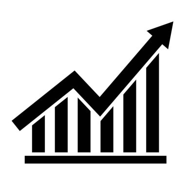 Büyüyen Grafik Simgesi, Bar Grafik Simgesi, Enfografi, Büyüme Grafikleri İş Geliştirme Analizleri için Koleksiyon, Diyagram Sembolü, Finansal Kâr Çizelgesi Çizelgesi Vektörü İlülasyonu