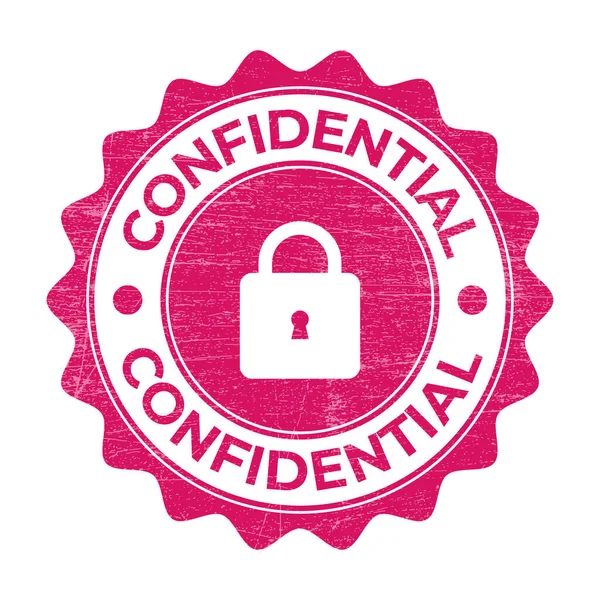 Timbre Caoutchouc Confidentiel Sceau Confidentiel Insigne Confidentiel Vecteur Top Secret — Image vectorielle