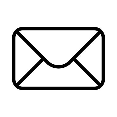 Zarf simgesi, E- posta Simgesi, Gelen Simgesi Şeffaf Arkaplanda Siyah ve Beyaz