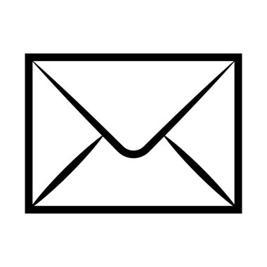 Zarf simgesi, E- posta Simgesi, Gelen Simgesi Şeffaf Arkaplanda Siyah ve Beyaz