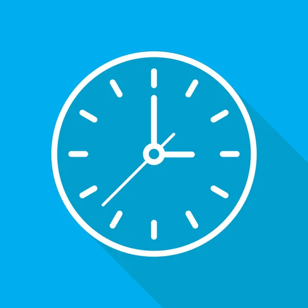 Düz Yüzlü Saat Vektörü Simgesi Zaman Yönetimi Simgesi Saat Alarm — Stok Vektör