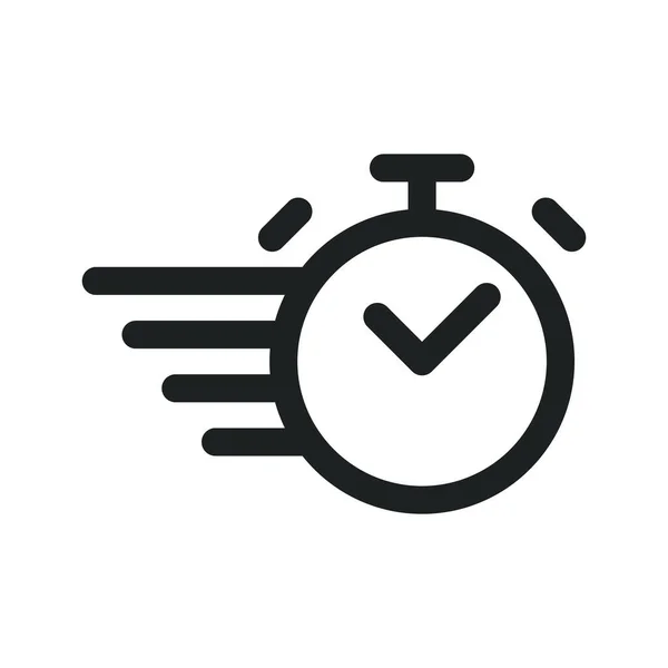 Icône Minuterie Horloge Rapide Temps Rapide Vecteur Minuterie Livraison Rapide — Image vectorielle